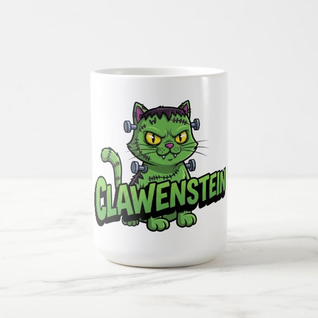 Clawenstein Green Halloween Cat Kaffeetasse (Mittel)