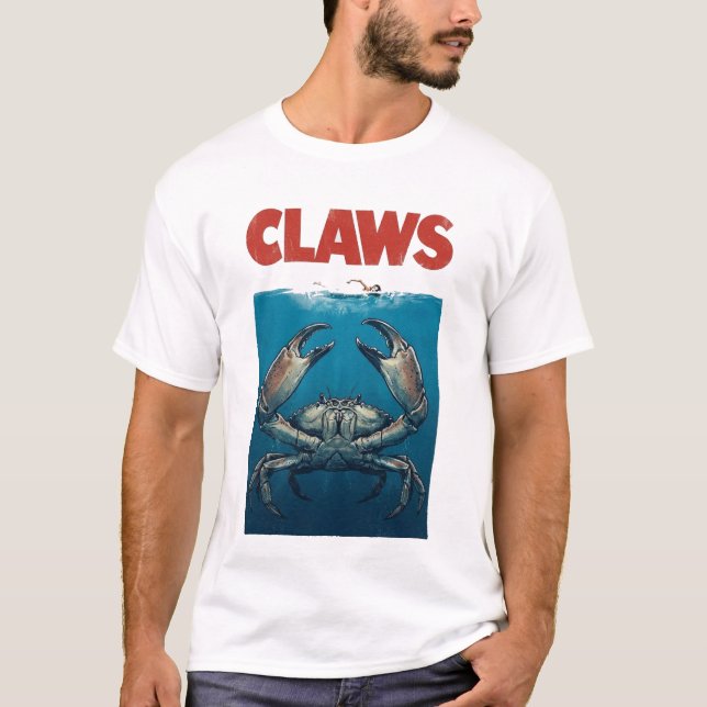 CLAWS Funny Crab Parody Shirt | Ocean Movie Spoof  (Vorderseite)