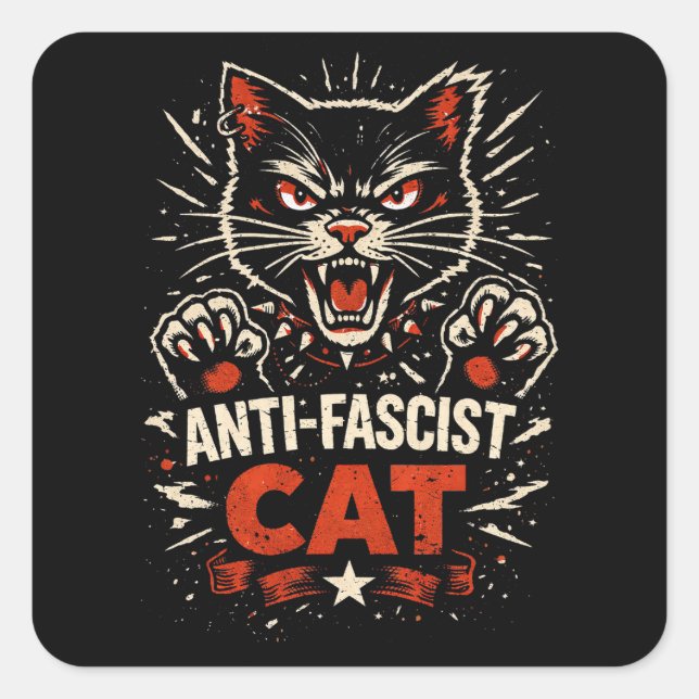 Claws of Resistance Quadratischer Aufkleber (Vorderseite)