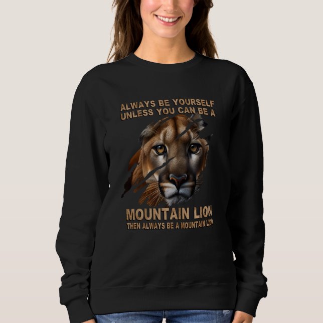Claws Scratch Ripping Cougar Mountain Lion Sweatshirt (Vorderseite)