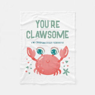 Clawsome Crab Blanket Fleecedecke