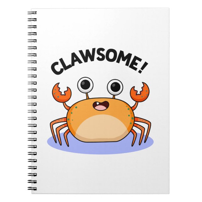 Clawsome Funny Phantastisch Crab Pub Notizblock (Vorderseite)