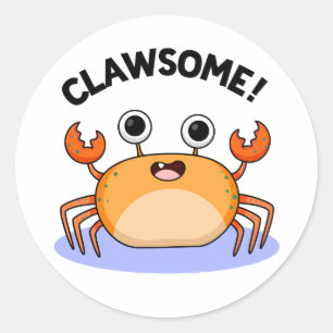 Clawsome Funny Phantastisch Crab Pub Runder Aufkleber