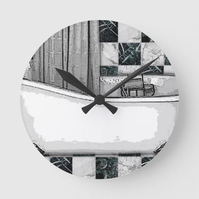 CLAWTUB BATH TESSA 1.jpg Runde Wanduhr (Vorderseite)
