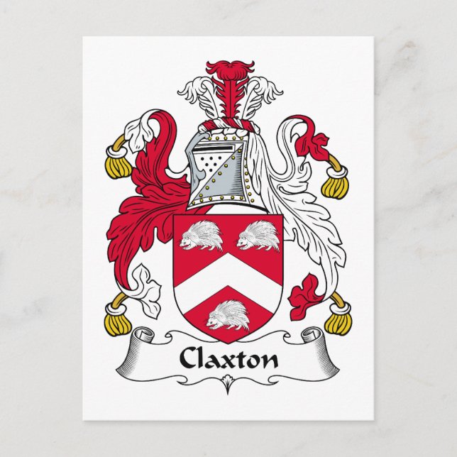 Claxton Familienwappen Postkarte (Vorderseite)
