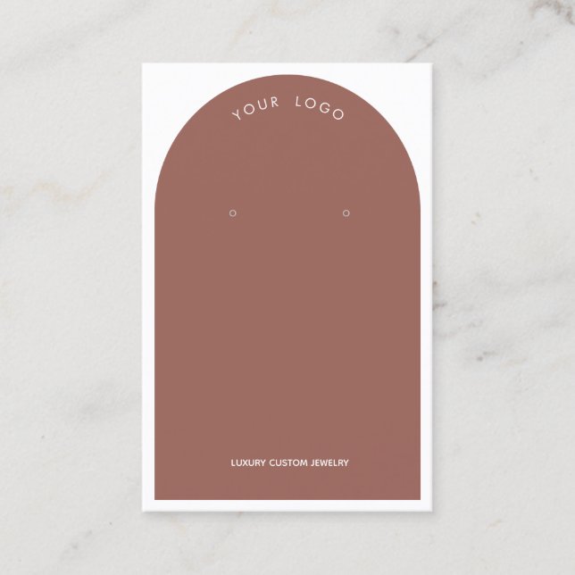 Clay Arch Earring Display Business Card Visitenkarte (Vorderseite)