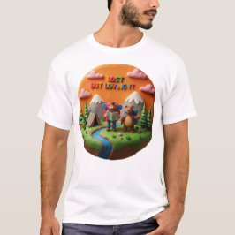 Clay Art “Lost but Loving It” Camping Scene T-Shirt