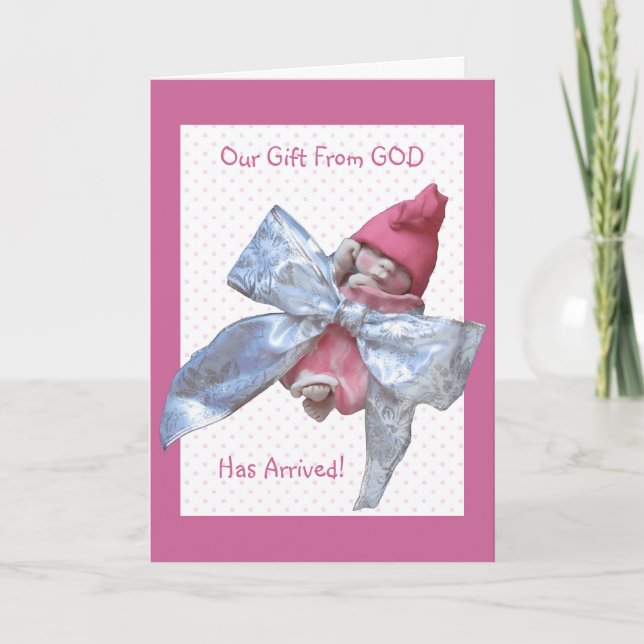 Clay Baby: Geburtsankündigung: Unser Geschenk von  Ankündigung (Vorderseite)