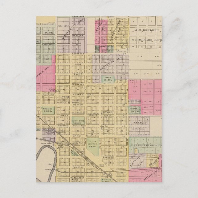 Clay Centre, Clay Landkreis, Kansas Postkarte (Vorderseite)