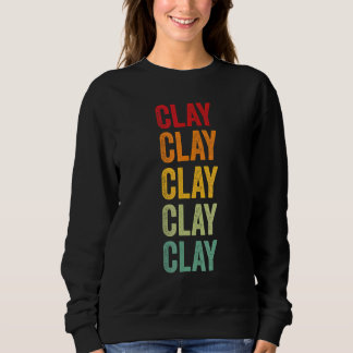 Clay County South Dakota Regenbogen-Textdesign Sweatshirt