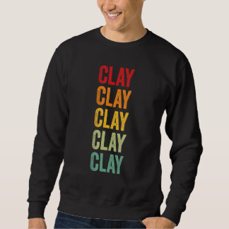 Clay County South Dakota Regenbogen-Textdesign Sweatshirt