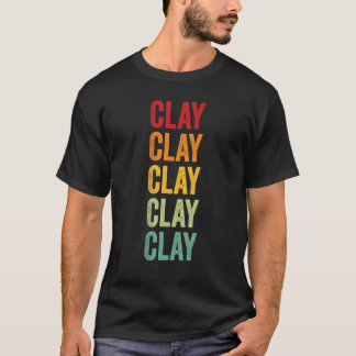 Clay County South Dakota Regenbogen-Textdesign T-Shirt