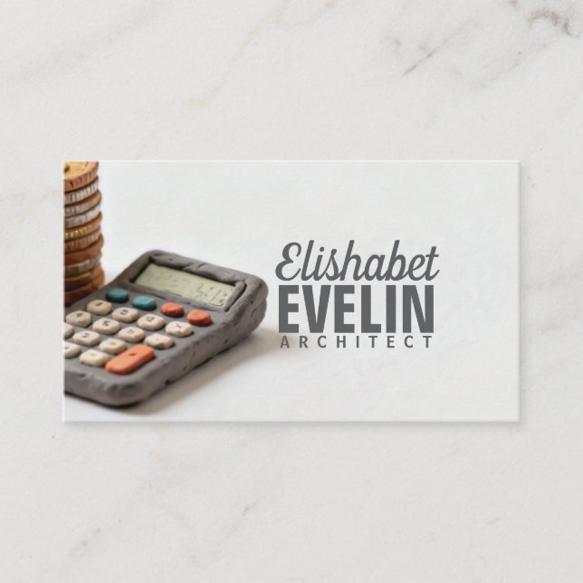 Clay-Crafted Financial Tools Visitenkarte (Vorderseite)