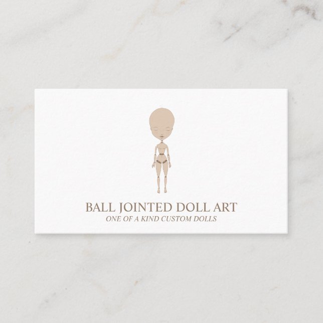 Clay Doll Maker Artist Bjd Ooak Visitenkarte (Vorderseite)