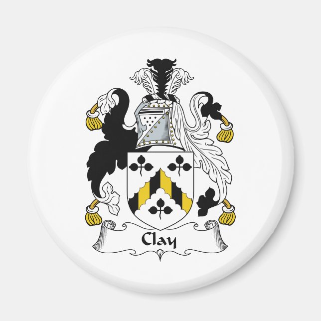 Clay-Familienwappen Magnet (Vorne)