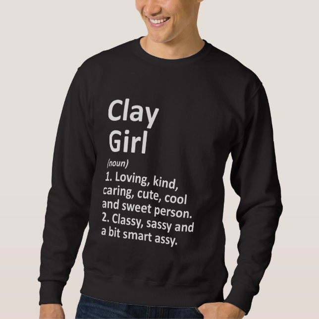 Clay Girl Al Alabama Funny City Zuhause Roots Sweatshirt (Vorderseite)