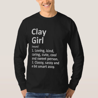 Clay Girl Al Alabama Funny City Zuhause Roots T-Shirt