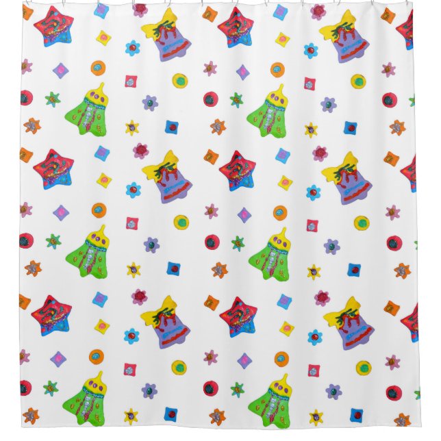 Clay-Glitzer-Duschvorhang Duschvorhang (Vorderseite)