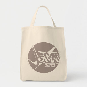 CLAY GRAY Jesus Rette Graffiti Tragetasche