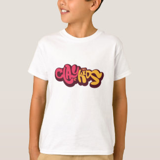 Clay Kids - Logo weißes Unterhemd
