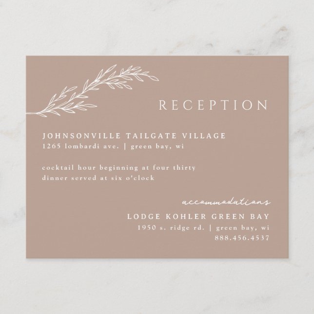 Clay Modern Stencied Botanical Details Begleitkarte (Vorderseite)