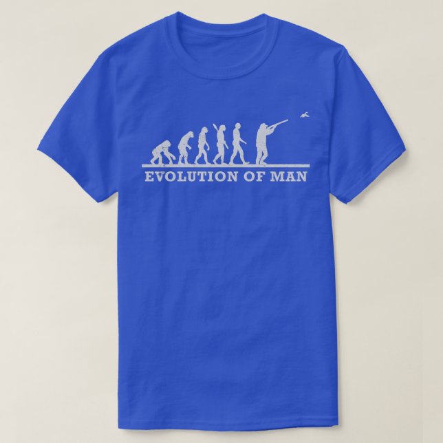Clay Pigeon Funny Evolution of Man T-Shirt (Design vorne)