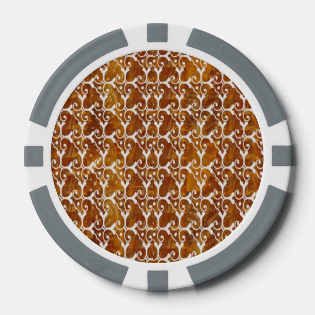 Clay Poker Chips Golden Jewel Patterns (Vorderseite)