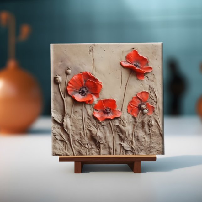 Clay Poppies - Fliese (Von Creator hochgeladen)