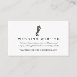 Clay Seepferd Beach Wedding Website Begleitkarte