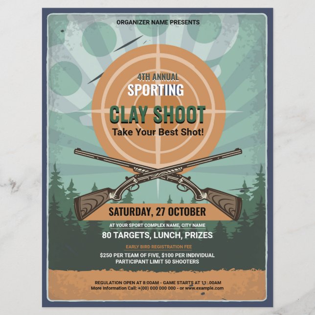 Clay Shoot Completition Flyer (Vorderseite)