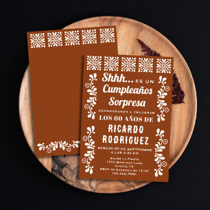 Clay Spanische Talavera Fiesta Sorpresa Geburtstag Einladung