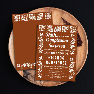 Clay Spanische Talavera Fiesta Sorpresa Geburtstag Einladung