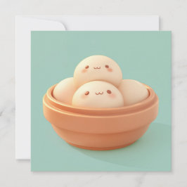 Clay Steamed Dumplings in Orange Bowl Postcard