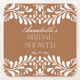 Clay Talavera Fliesen Spanische Fiesta Brautparty Rechteckiger Pappuntersetzer