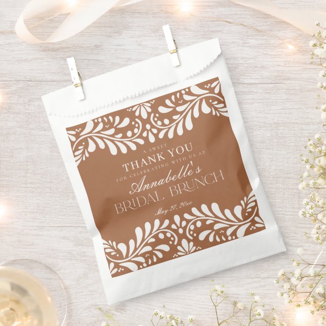 Clay Talavera Tile Fiesta Bridal Brunch Dessert Geschenktütchen (Ausgeschnitten)