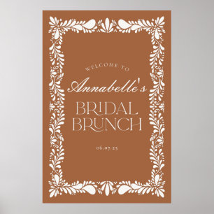 Clay Talavera Tile Fiesta Bridal Brunch Willkommen Poster