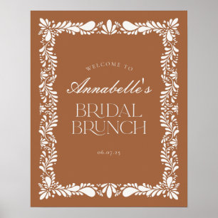 Clay Talavera Tile Fiesta Bridal Brunch Willkommen Poster
