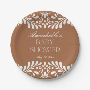 Clay Talavera Tile Spanische Fiesta Babydusche Pappteller