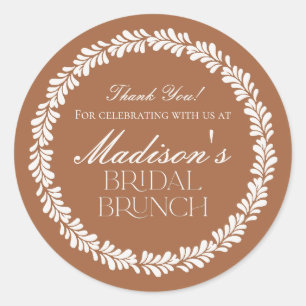 Clay Talavera Tile Spanish Fiesta Bridal Brunch Runder Aufkleber