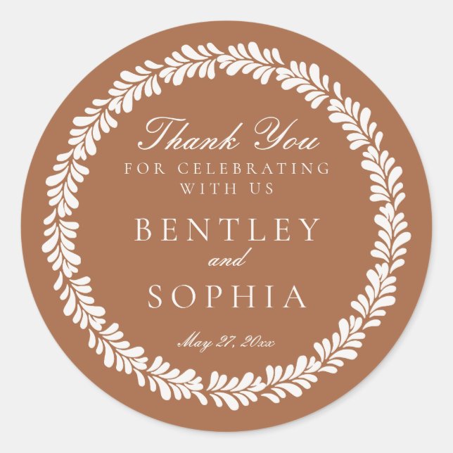 Clay Talavera Tile Spanish Fiesta Gastgeschenk Hoc Runder Aufkleber (Vorderseite)