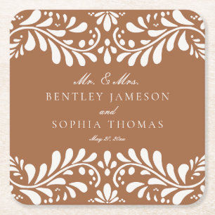 Clay Talavera Tile Spanish Style Fiesta Wedding Rechteckiger Pappuntersetzer