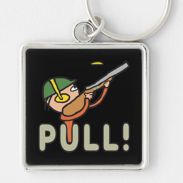 Clay-Tauben-Trap Shooting Schlüsselanhänger (Vorne)