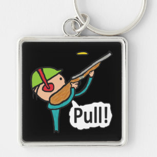 Clay-Tauben-Trap Shooting Schlüsselanhänger