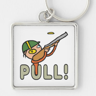 Clay-Tauben-Trap Shooting Schlüsselanhänger