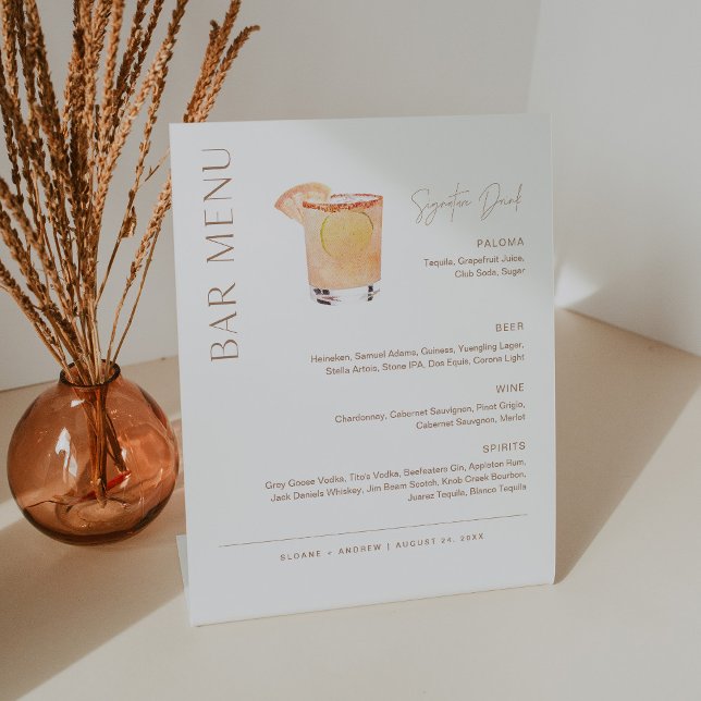 CLAY Wedding Bar Menu, Signature Drink Sockelschild (Von Creator hochgeladen)