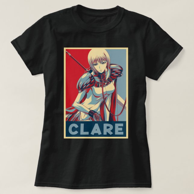 Claymore Anime Character CLARE Art Classic T Shirt (Design vorne)