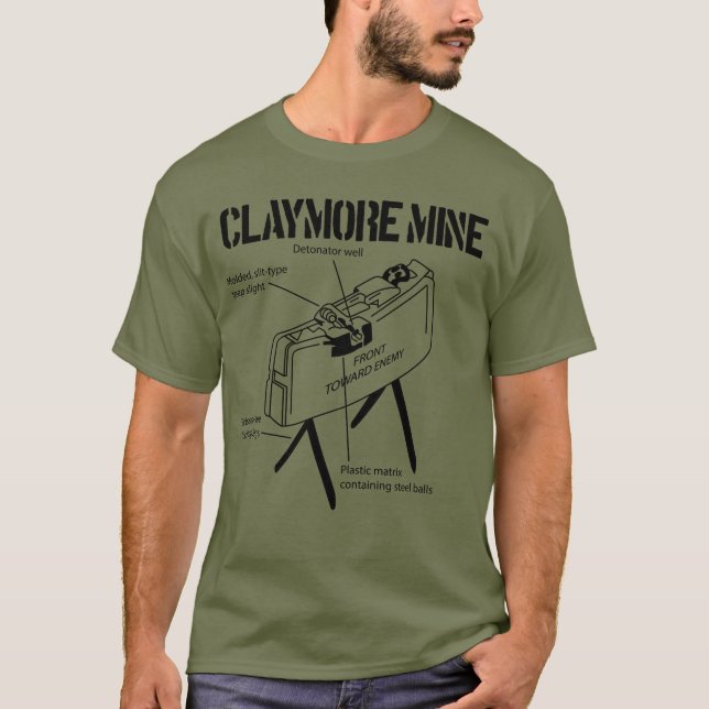 Claymore meine schematische Front gegen den Feind T-Shirt (Vorderseite)