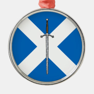 Claymore und Saltire Ornament Aus Metall