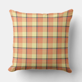 Claystone and Morning Mist Plaid Kissen