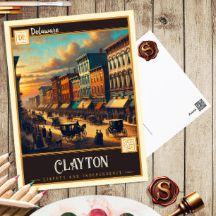 Clayton, Delaware   Historische Postkarte